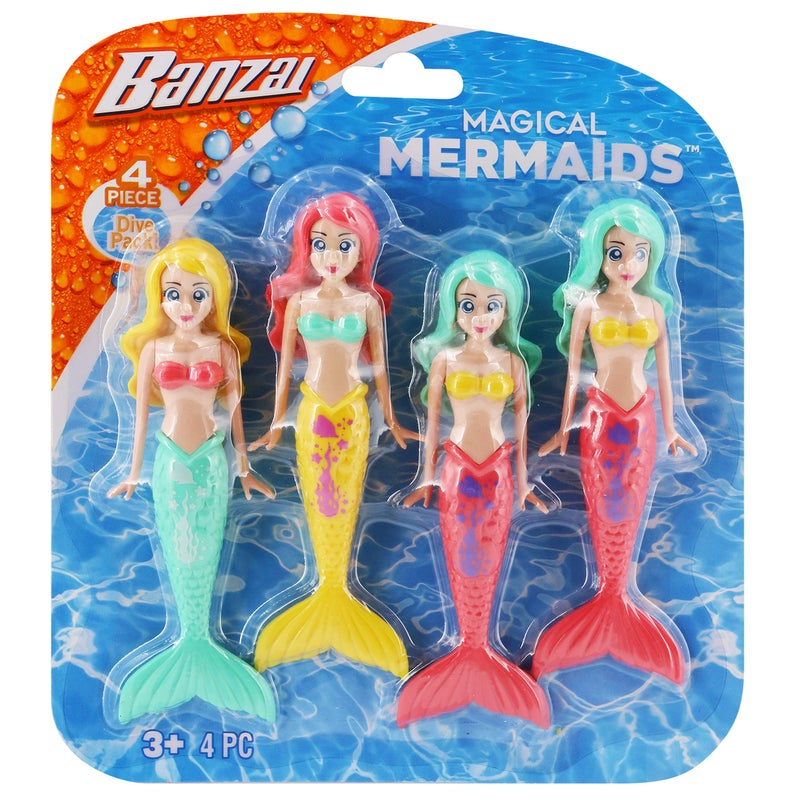 BANZAI Dive Mermaids 4pc Colors May Vary - Image 2